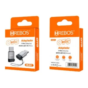 ADAPTADOR OTG TIPO-C PARA MICRO USB V8 - HREBOS - HS-221