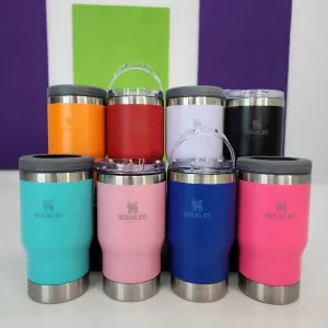 COPO TÉRMICO INOX 420ML COM PORTA GARRAFA LATINHA E ABRIDOR