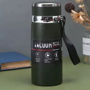 GARRAFA TÉRMICA INOX METAL CHROME COM TERMÔMETRO DIGITAL 600ML - GDR-0993