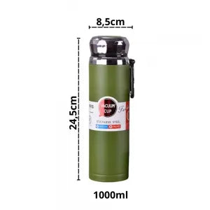 GARRAFA TÉRMICA INOX METAL KETTLE COM TERMÔMETRO DIGITAL 1000ML - GDR-0065