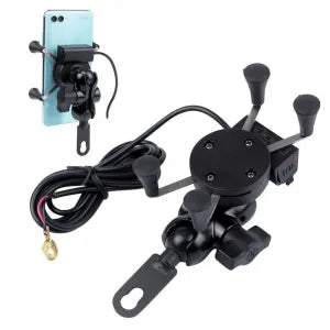 SUPORTE DE CELULAR GARRA PARA MOTO C/ USB - ALTOMEX - C-020