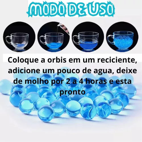 Kit 2 Metralhadoras Brinquedo Recarregável Arma Bolinha Gel Orbeez
