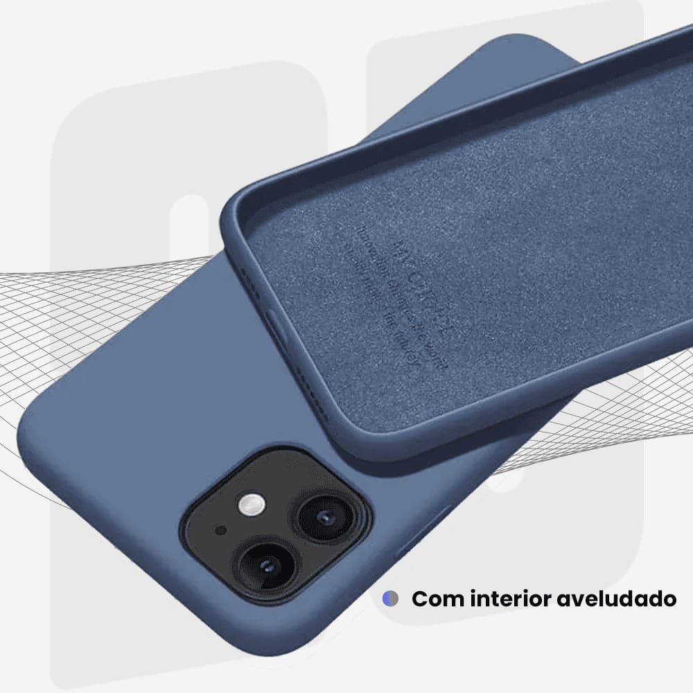 Kit 66 Capinhas para Iphone Silicone Colorida com Interior Aveludado - Mais Vendidas!