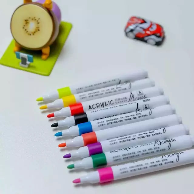 KIT 36 CANETINHAS MARCADORAS ACRÍLICAS PONTA ÚNICA TK-36