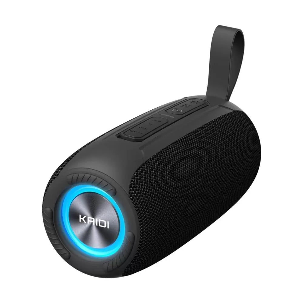 CAIXA DE SOM BLUETOOTH 20W À PROVA D'ÁGUA IPX6 LED RGB - KAIDI - KD-828