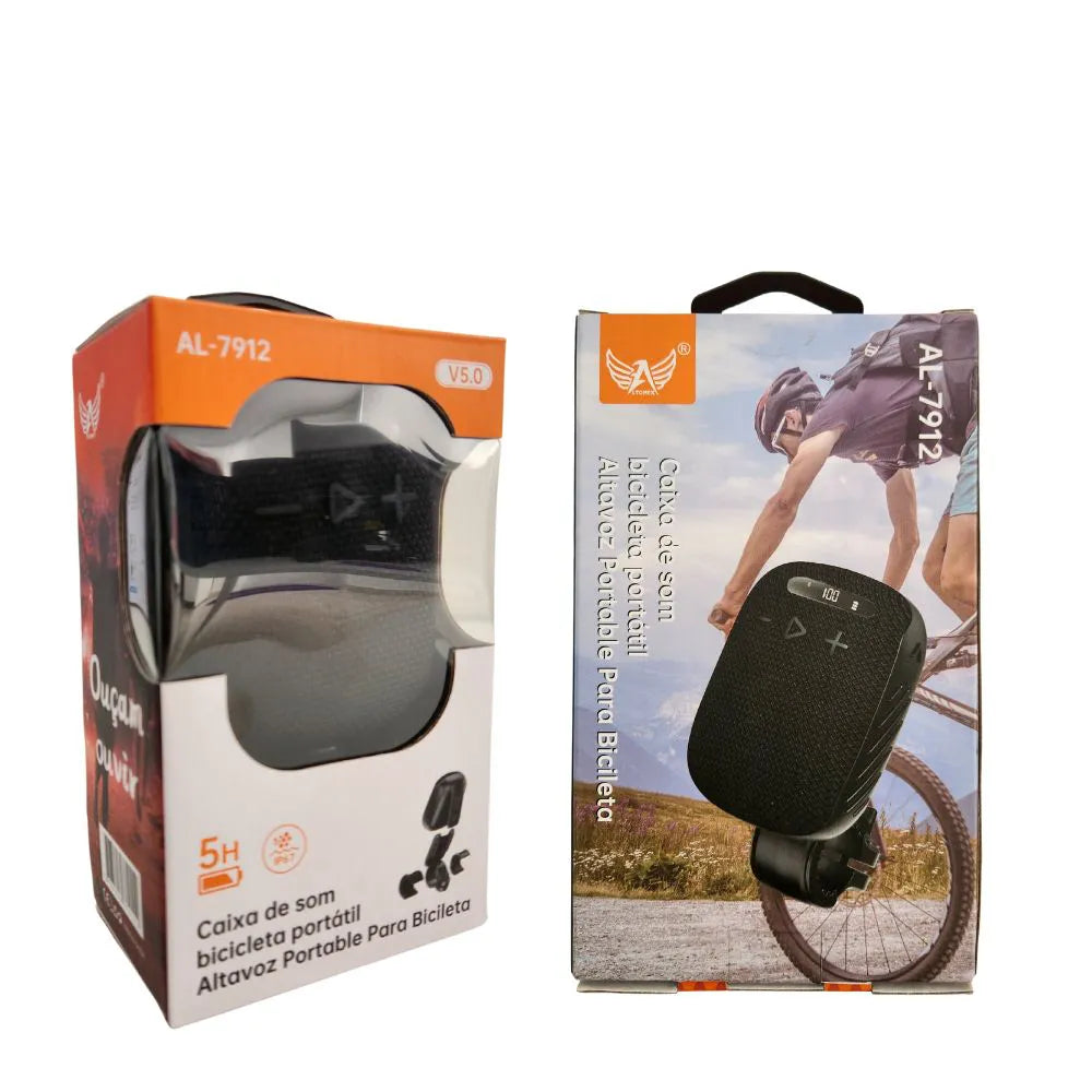 CAIXA DE SOM BLUETOOTH C/ SUPORTE PARA BICICLETA - AL-7912
