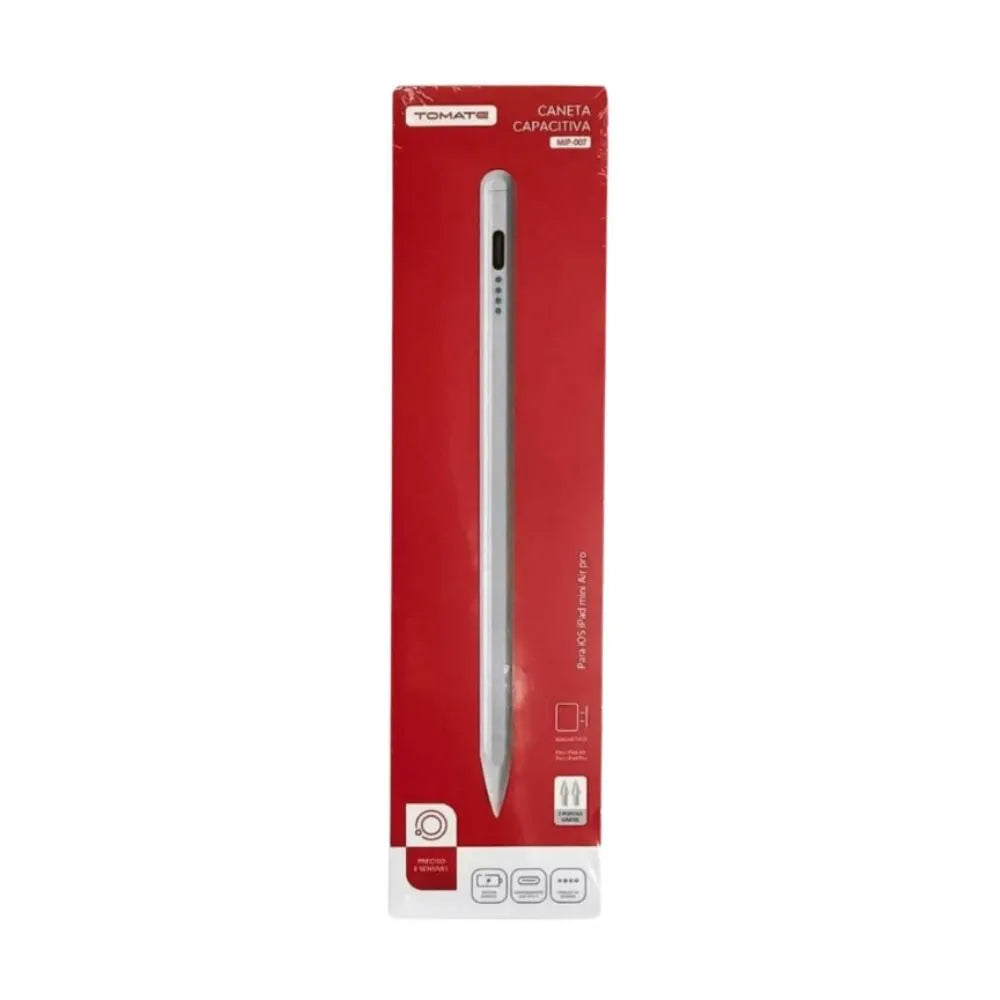 CANETA TOUCH SCREEN ALTA PRECISÃO TABLETS IPADS SMARTPHONES - TOMATE - MIP-007