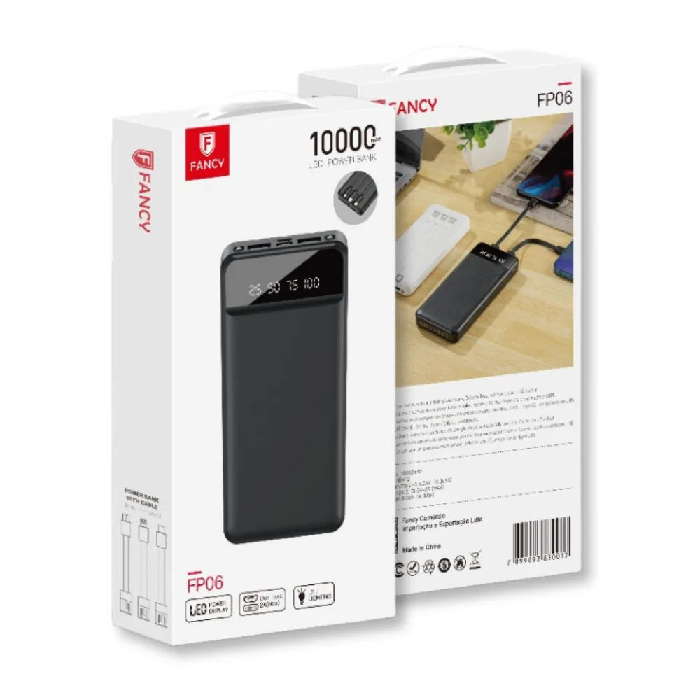 CARREGADOR PORTÁTIL POWERBANK 10000MAH 2A - FANCY - FP06
