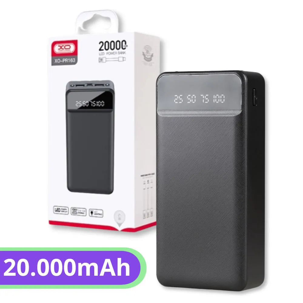 CARREGADOR PORTÁTIL POWERBANK 20000MAH 2A - XO-PR163