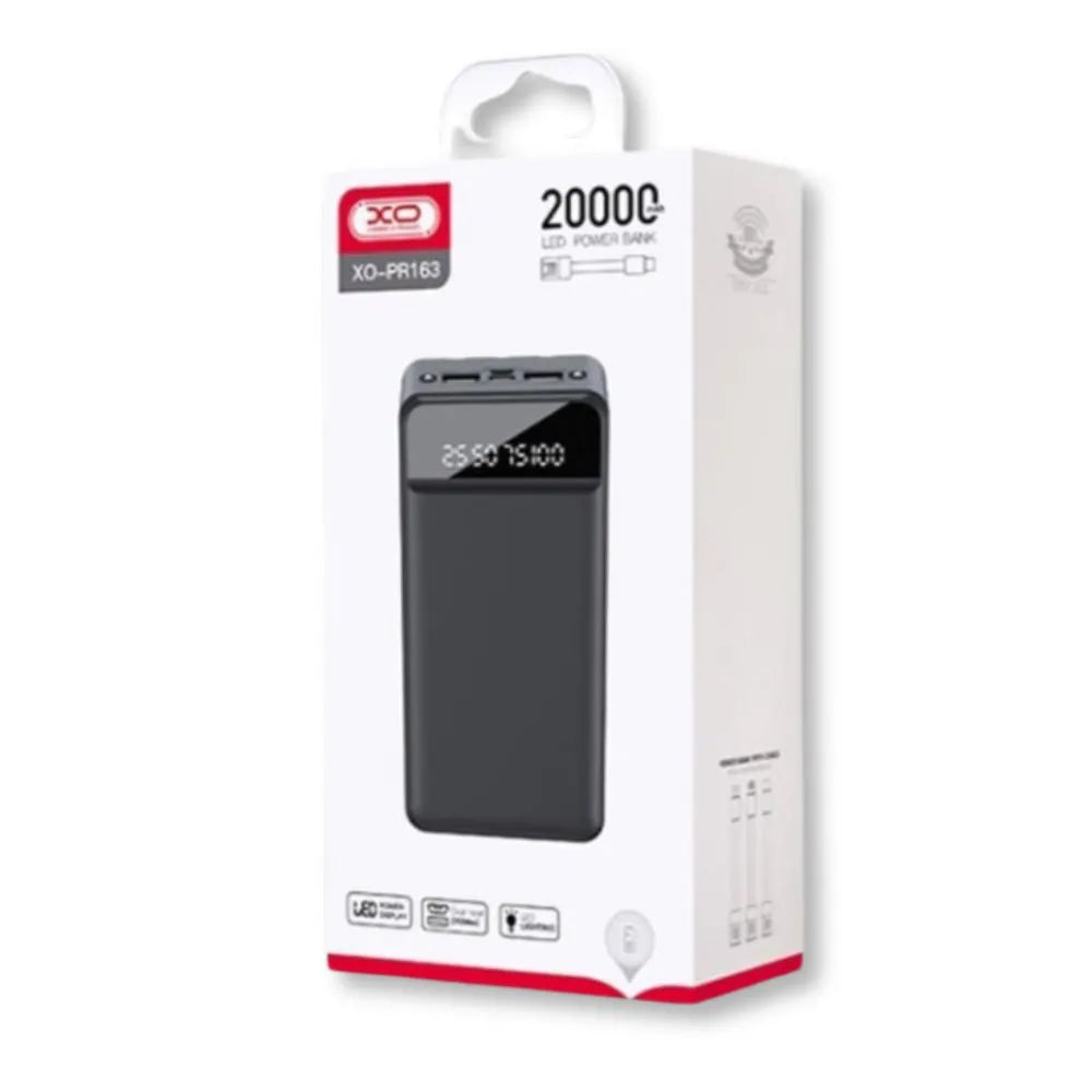 CARREGADOR PORTÁTIL POWERBANK 20000MAH 2A - XO-PR163