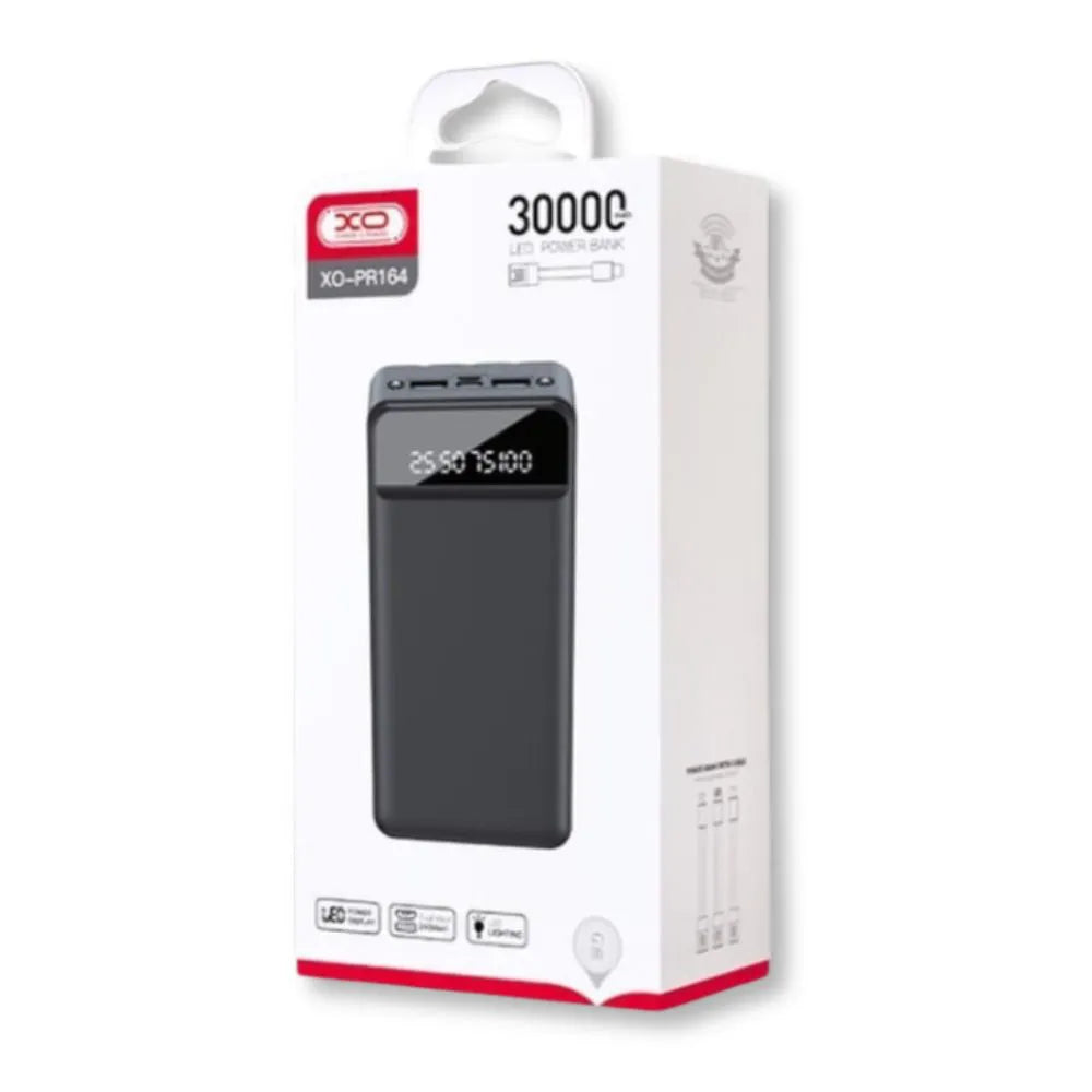 CARREGADOR PORTÁTIL POWERBANK 30000MAH 2A - XO-PR164