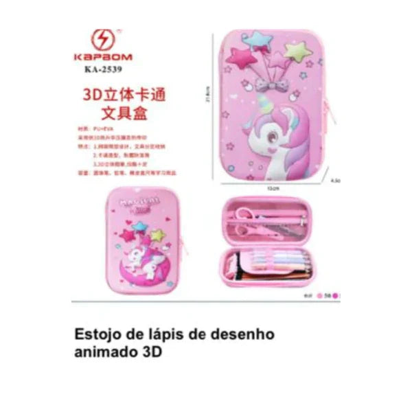 ESTOJO ESCOLAR C/ DIVISÓRIAS KA-2539