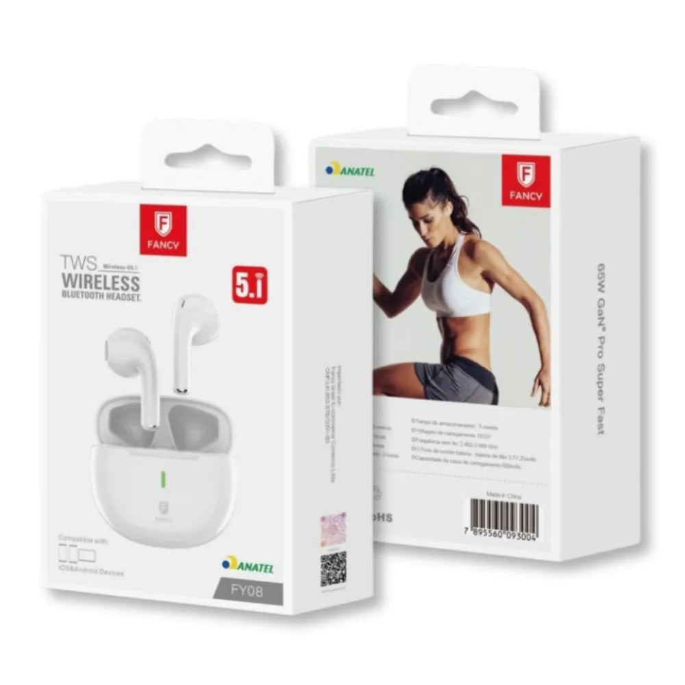 FONE DE OUVIDO TWS BLUETOOTH 5.1 - FANCY - FY08