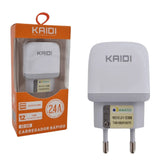 FONTE / CARREGADOR DUAL USB 2.4A / 12 W - KAIDI - KD-556