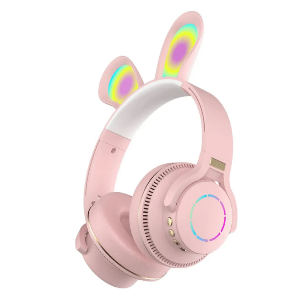 HEADPHONE BLUETOOTH C/ ORELHA DE COELHO E LUZES RGB - ALTOMEX - B-19-E