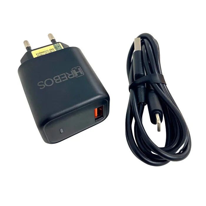 KIT CARREGADOR DE CELULAR 3.1A 15W + CABO - HREBOS - HS-151