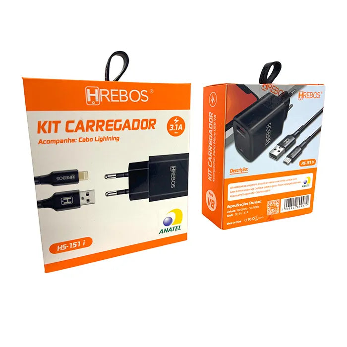 KIT CARREGADOR 2 USB 3.1A - AGOLD - CA22