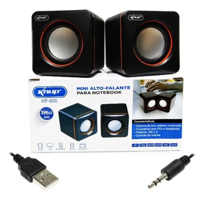 MINI CAIXA DE SOM USB 6W RMS