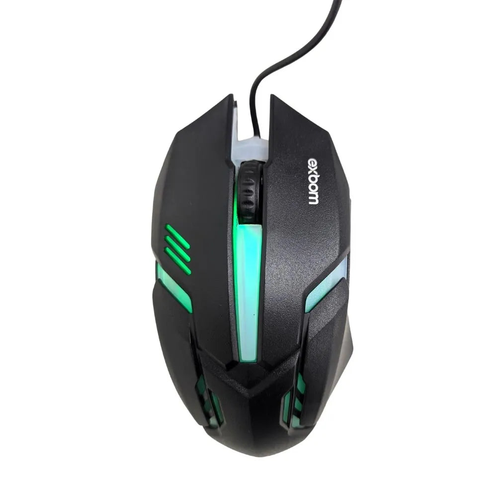 MOUSE OPTICAL COM FIO USB E LED - EXBOM - MS-62