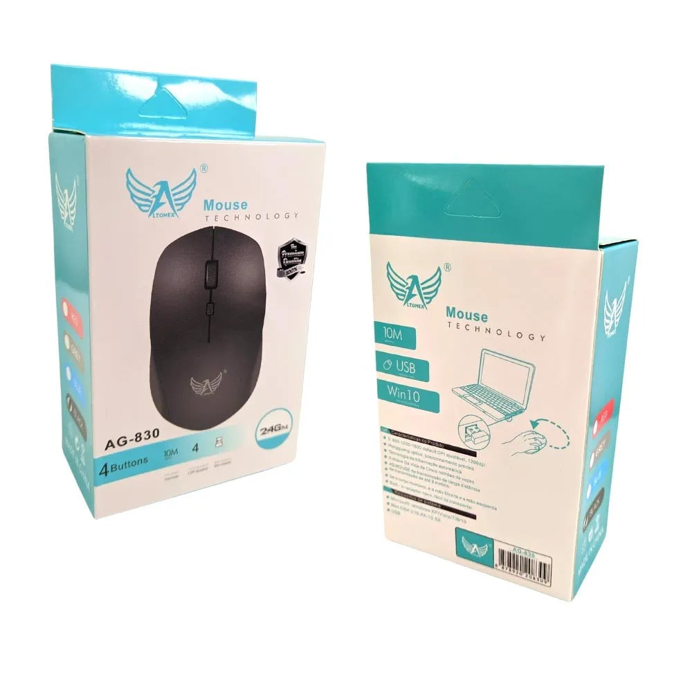 MOUSE OPTICAL SEM FIO - ALTOMEX - AG-830