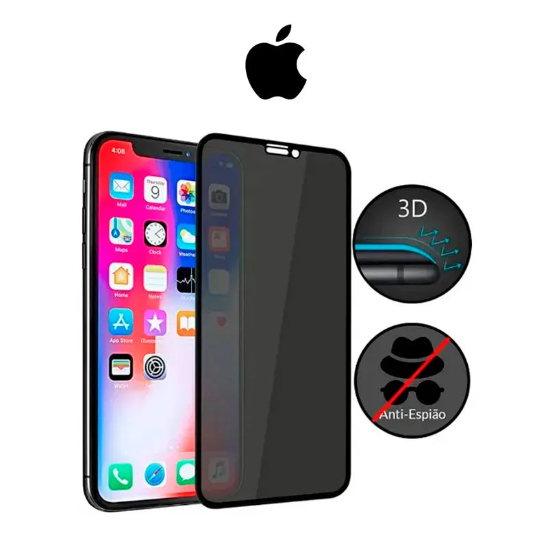 PELÍCULA DE VIDRO PRIVACIDADE 3D - APPLE