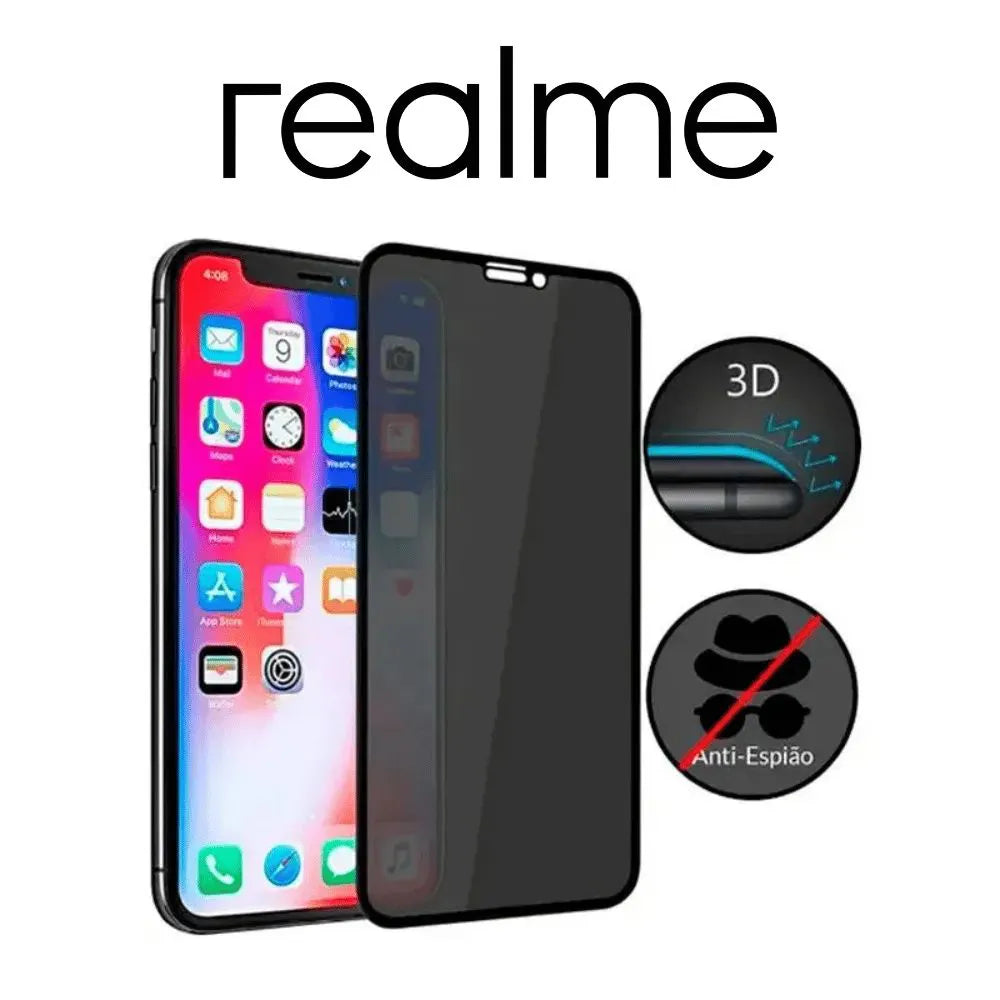 PELÍCULA DE VIDRO PRIVACIDADE 3D - REALME