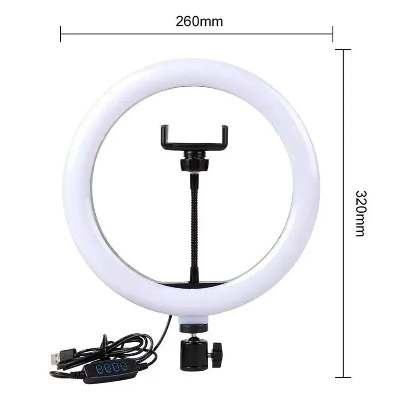 RING LIGHT 10" COM SUPORTE PARA CELULAR