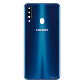 TAMPA TRASEIRA PARA SAMSUNG A20S / A207 AZUL ESCURO C/LENTE ORIGINAL NACIONAL
