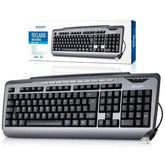 TECLADO MULTIMÍDIA USB C/ FIO - EXBOM - BK-170M