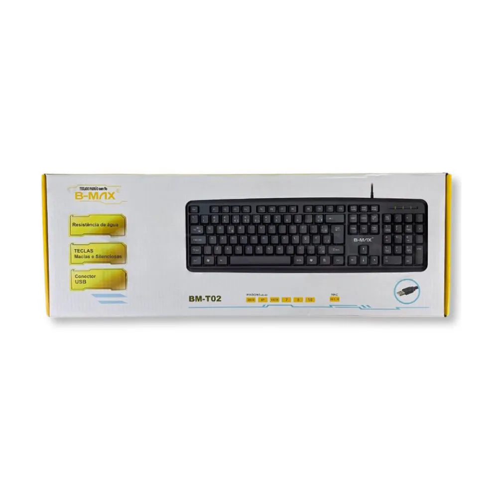 TECLADO USB 2.0 ABNT2 C/ FIO B-MAX- BM-T02