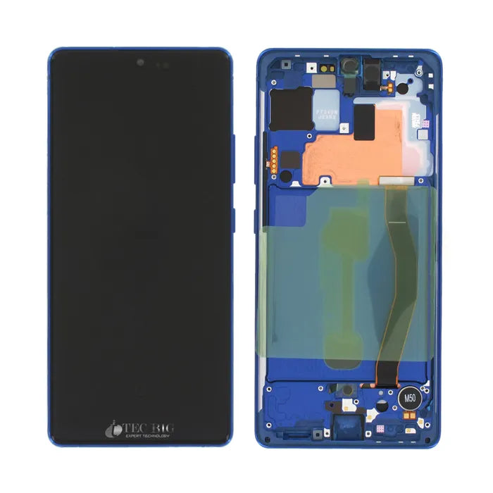 TELA DISPLAY LCD SAMSUNG GALAXY S10 LITE / G770F C/ARO AZUL ORIGINAL NACIONAL