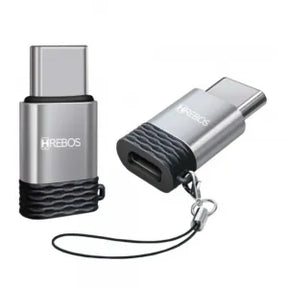 ADAPTADOR OTG TIPO-C PARA MICRO USB V8 - HREBOS - HS-221