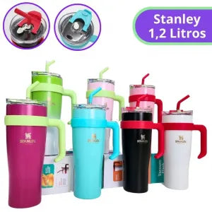 COPO TÉRMICO INOX QUENCHER 1,2L COM STICKERS 3D