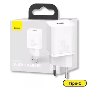 FONTE / CARREGADOR TURBO 20W SUPER SI USB-C BRANCO - BASEUS
