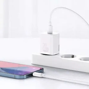 FONTE / CARREGADOR TURBO 20W SUPER SI USB-C BRANCO - BASEUS