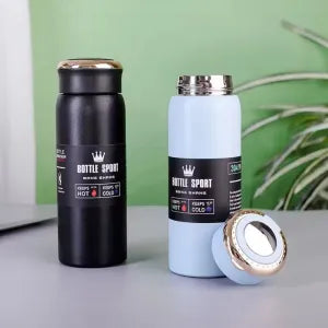GARRAFA TÉRMICA INOX COM TERMÔMETRO DIGITAL 480ML - GDR-0941