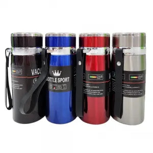 GARRAFA TÉRMICA INOX METAL CHROME COM TERMÔMETRO DIGITAL 600ML - GDR-0993