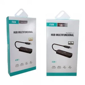 HUB MULTIFUNCIONAL 4 EM 1 TIPO-C - FAM - FCA-U104