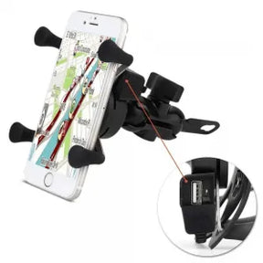 SUPORTE DE CELULAR GARRA PARA MOTO C/ USB - ALTOMEX - C-020