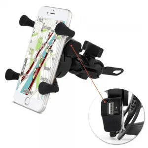 SUPORTE DE CELULAR GARRA PARA MOTO C/ USB - ALTOMEX - C-020
