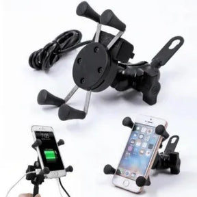 SUPORTE DE CELULAR GARRA PARA MOTO C/ USB - ALTOMEX - C-020