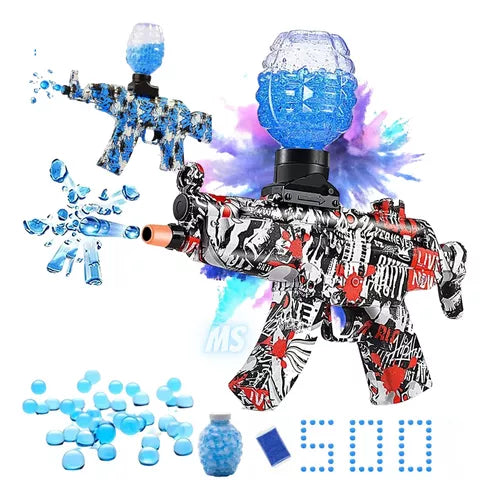 kit 2 lançadores de brinquedo Elétrica Lança Bolinhas Gel Metralhadora Pist