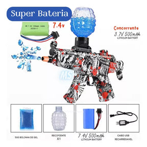 kit 2 lançadores de brinquedo Elétrica Lança Bolinhas Gel Metralhadora Pist