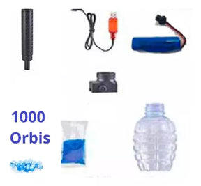Kit 2 Metralhadoras Brinquedo Recarregável Arma Bolinha Gel Orbeez