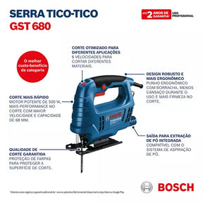 Serra Tico Tico Profissional Gst 680 500w Bosch 220v