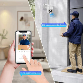 Kit 6 Câmeras de Segurança Inteligente Wi-Fi 360°