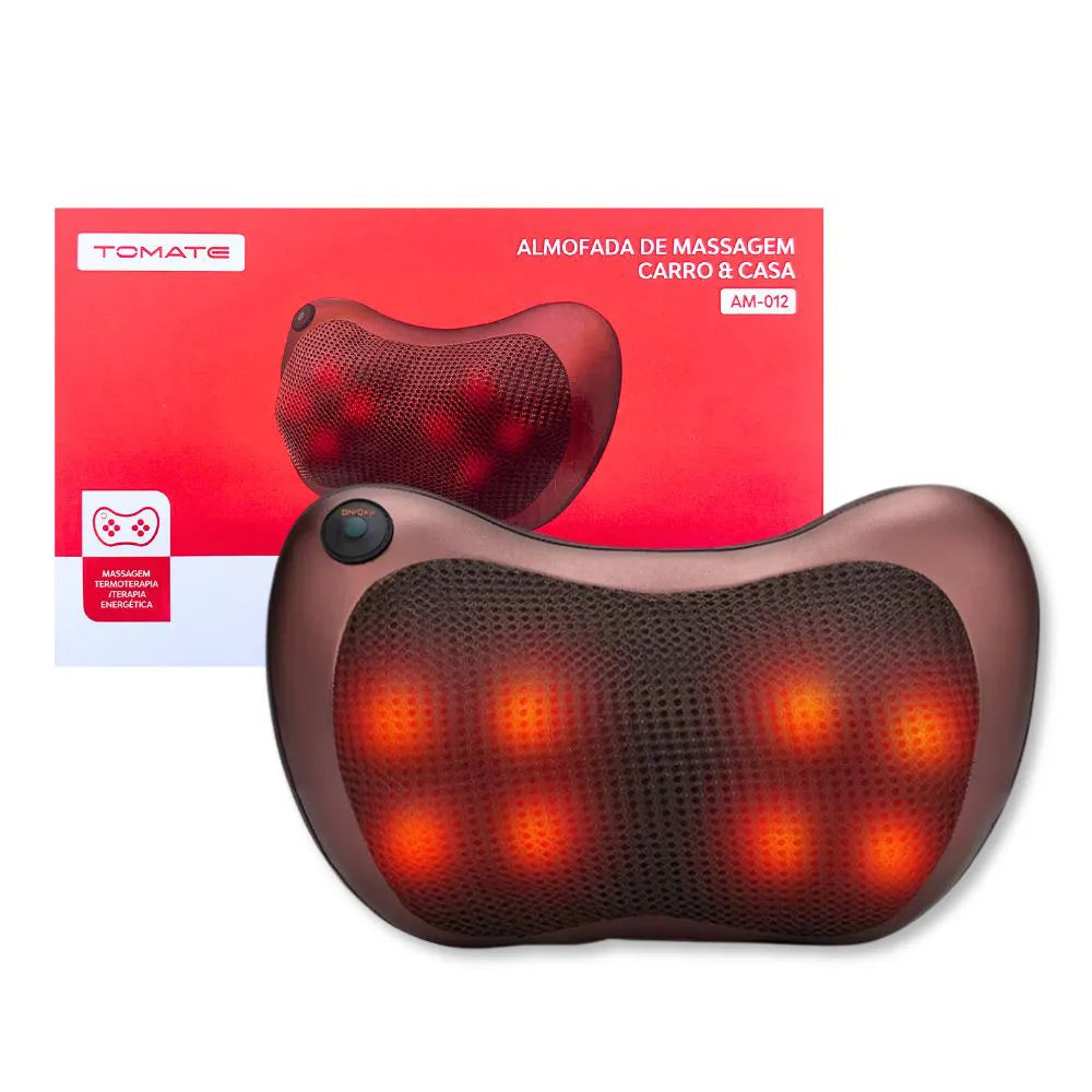 Almofada Massageadora Elétrica Portátil - Tomate - AM-012