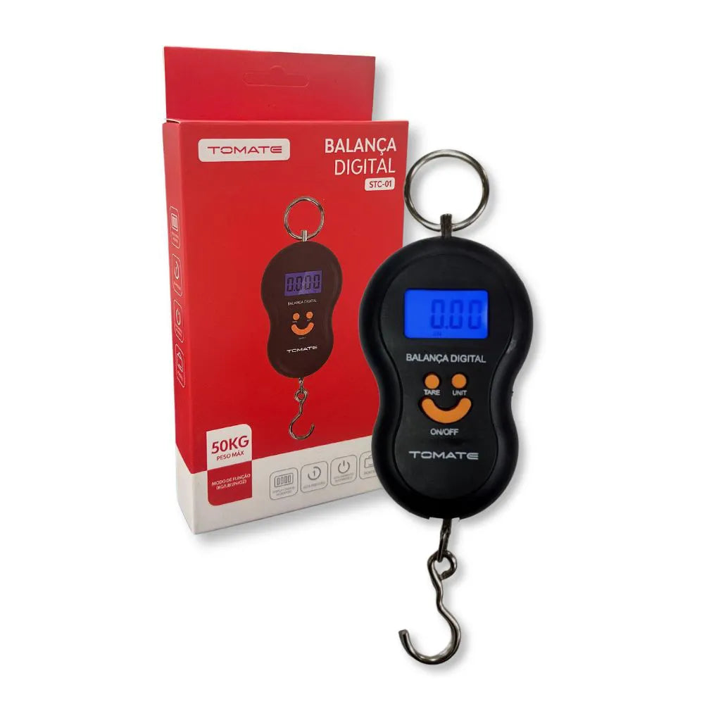 Balança Digital Portátil com Gancho - Tomate - STC-01