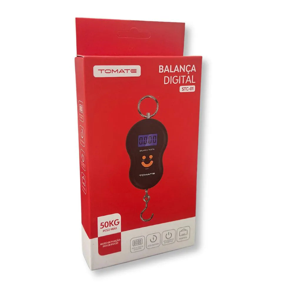 Balança Digital Portátil com Gancho - Tomate - STC-01