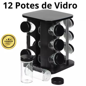 PORTA TEMPEROS GIRATÓRIO 12 PÇS GL8082